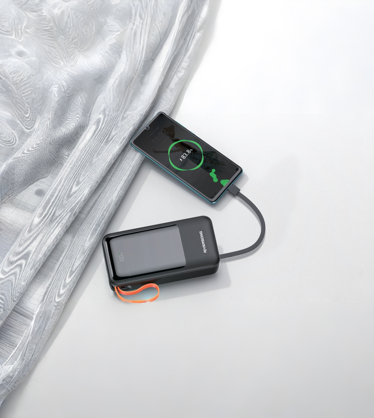 Riversong Ray 30S – Power Bank 30000mAh avec câbles intégrés & charge rapide 22,5W