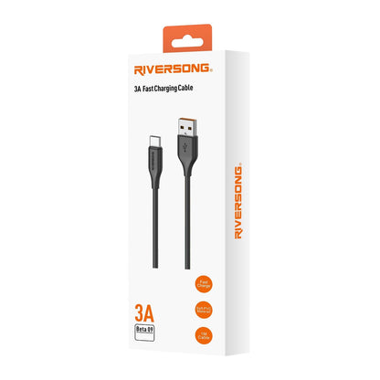 Riversong cable Beta 09 USB - Lightning 1,0m 3A black CL85