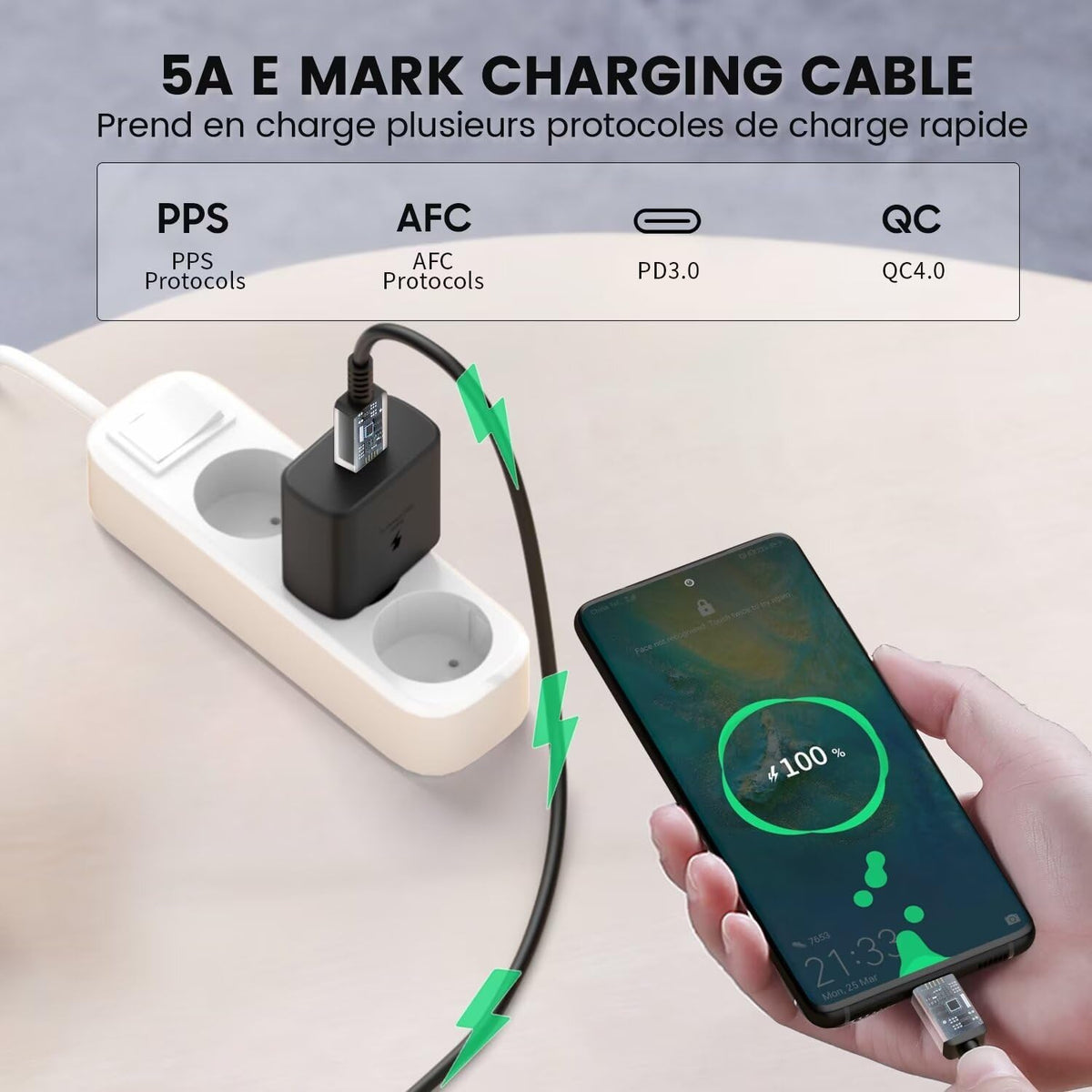 Chargeur Samsung Original Complet Type-C 45W