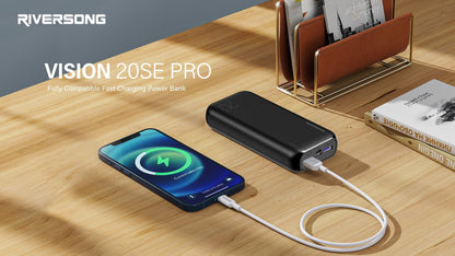 RiverSong Vision 20SE  20 000 mAh Power Bank, Noir