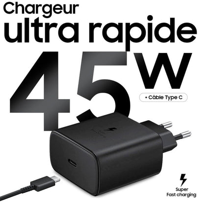 Chargeur Samsung Original Complet Type-C 45W